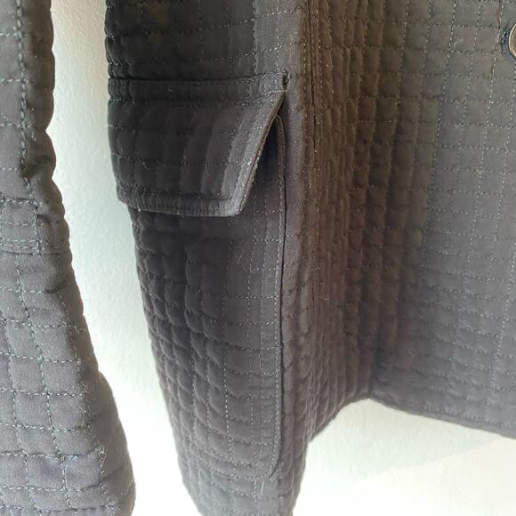 Esprit Vintage Quilted Jacket Coat SZ L Black Cottagecore Y2K 90’s - Picture 4 of 8